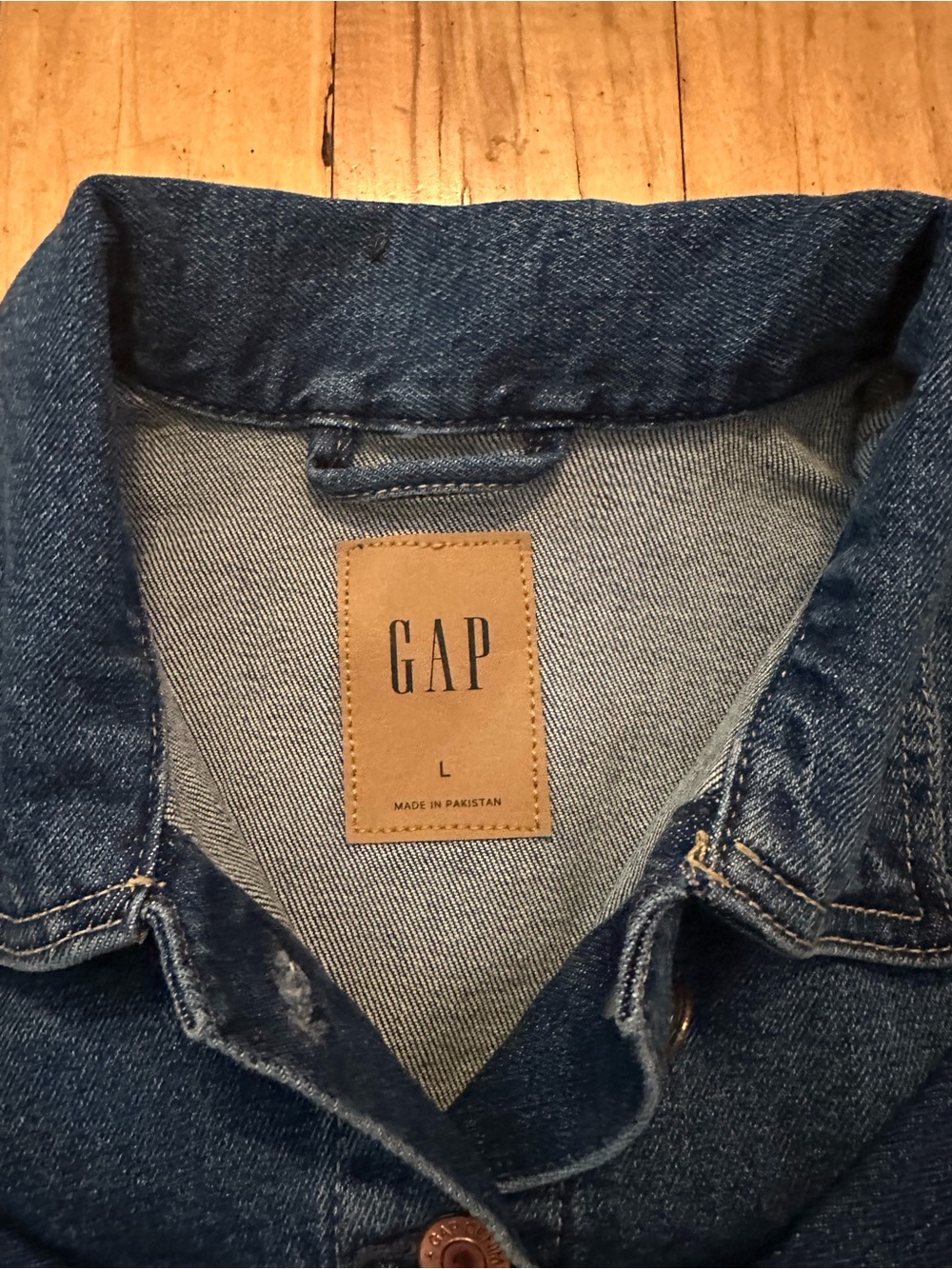 GAP Blue Cuffed  Denim Jacket - Picture 5 of 5